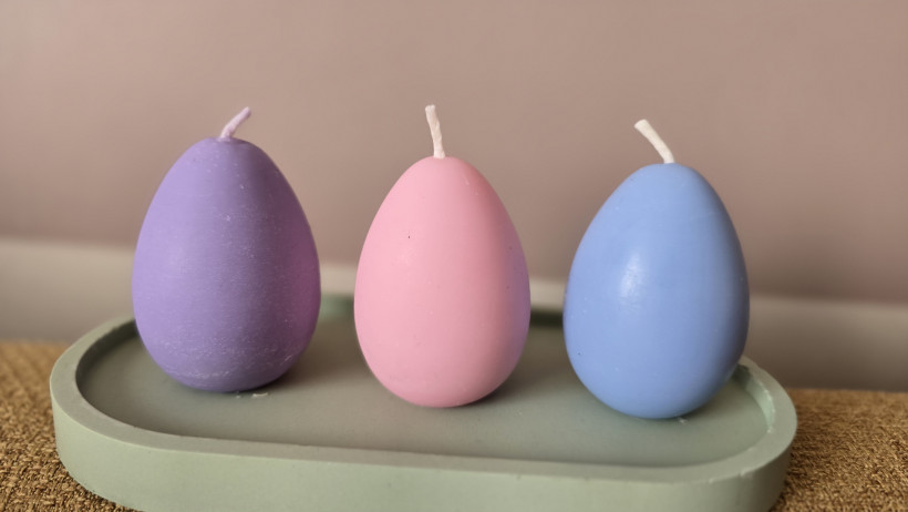 Jajo gładkie świeca sojowa