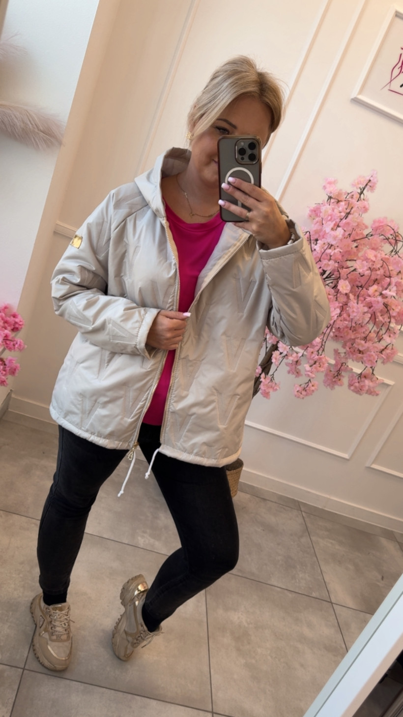 Kurtka pikowana z kapturem  14546