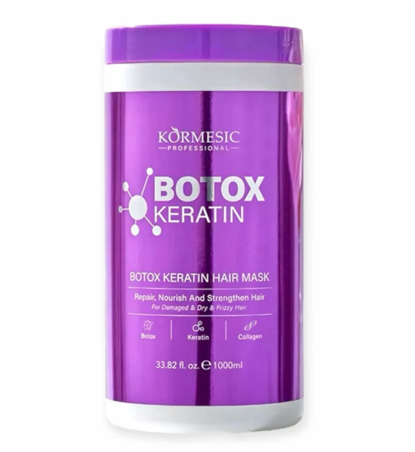 Maska do włosów z Keratyną, Kolagenem i Botoxem Kormesic 1000 ml 