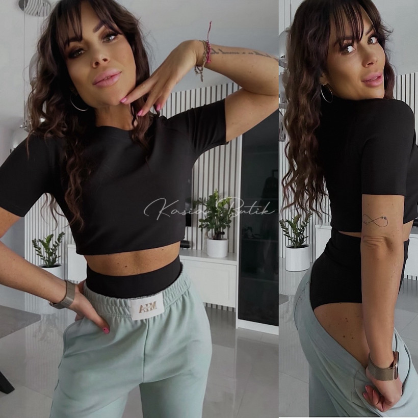 Komplet Bielizny Wiskozowej Sportowej By Mia Czarny