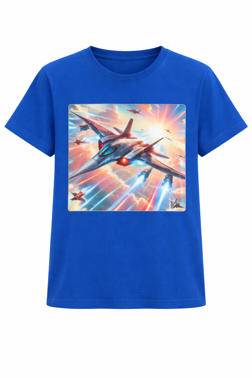T-shirt migający odrzutowiec chaber