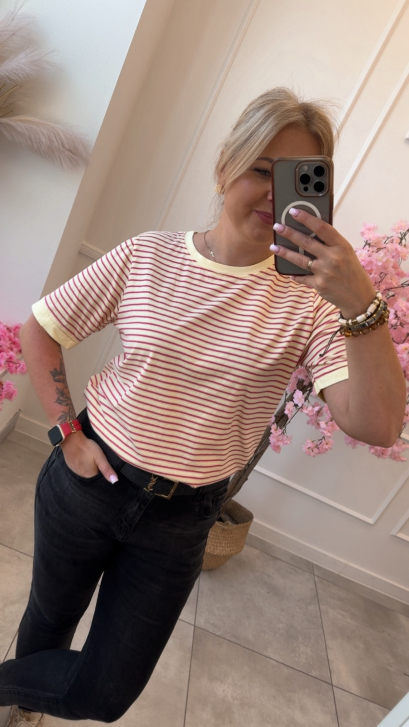 Bluzka paski bawełna 14542