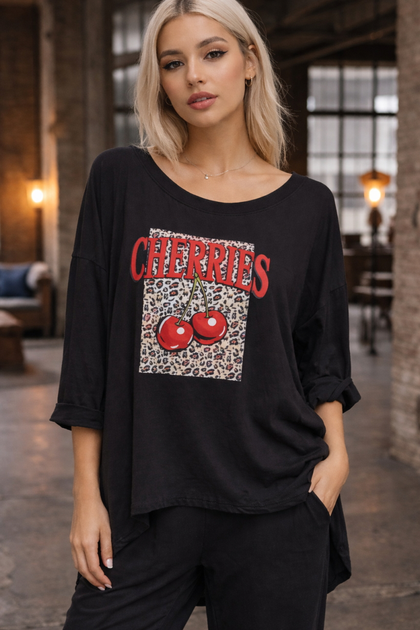 BLUZKA  PRINTY DLUGI REKAW MALA 