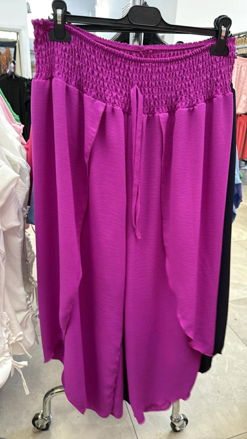 Italia nr.11 - Spodnie jednokolorowe alladynki - 661713 - magenta