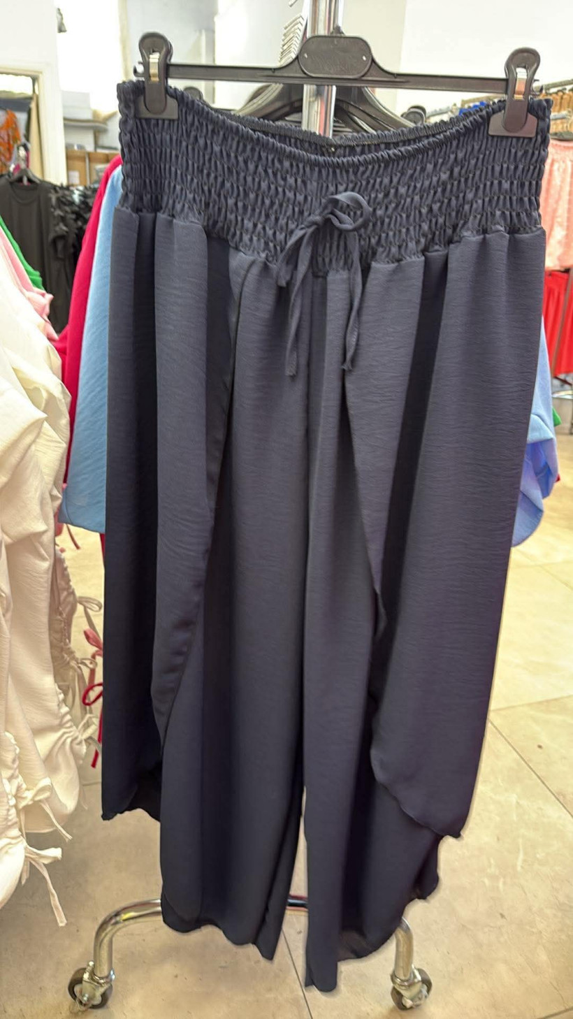 Italia nr.11 - Spodnie jednokolorowe alladynki - 661713 - granat