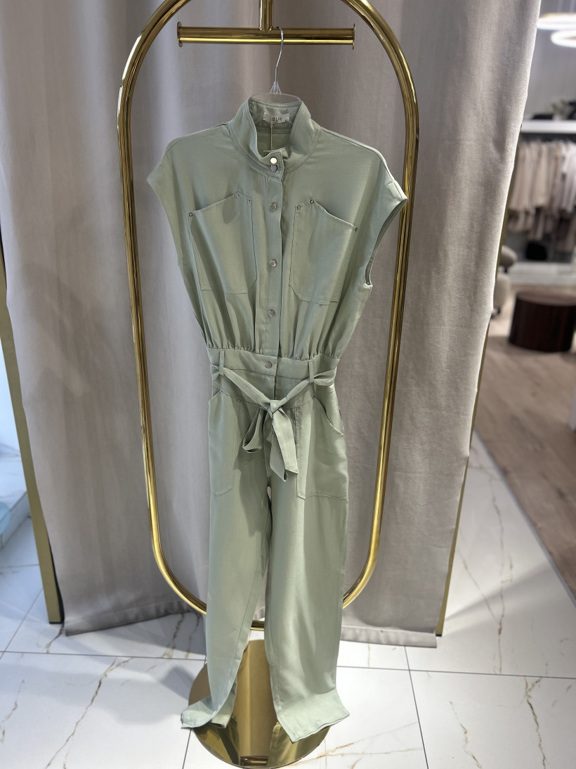 KELIE KOMBINEZON PISTACJA SREBRNE NAPY