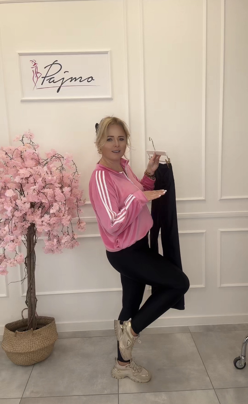 Leginsy czarne z marszczeniem 14533