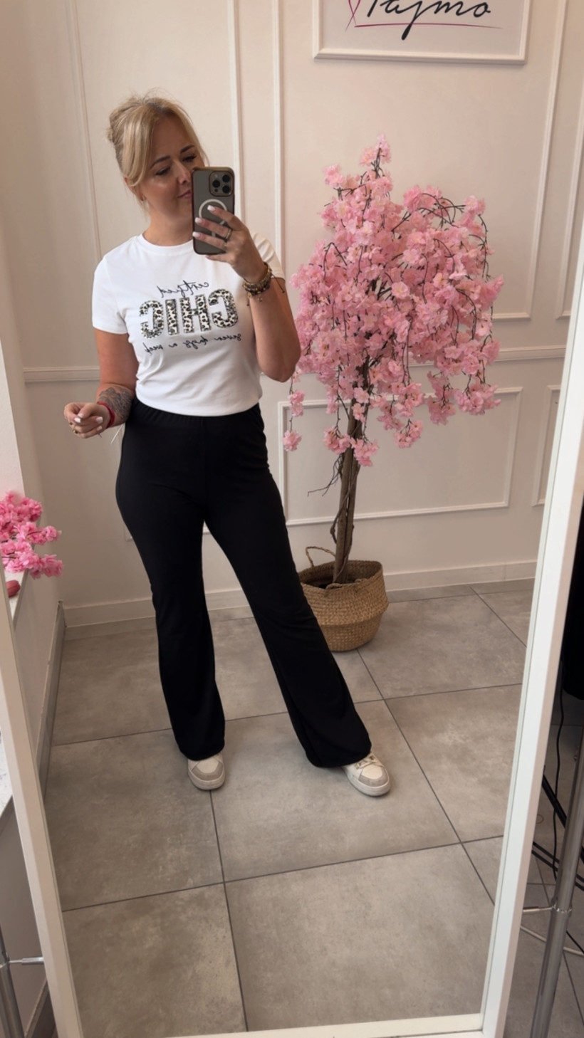 Leginsy dzwony z marszczeniem 14545