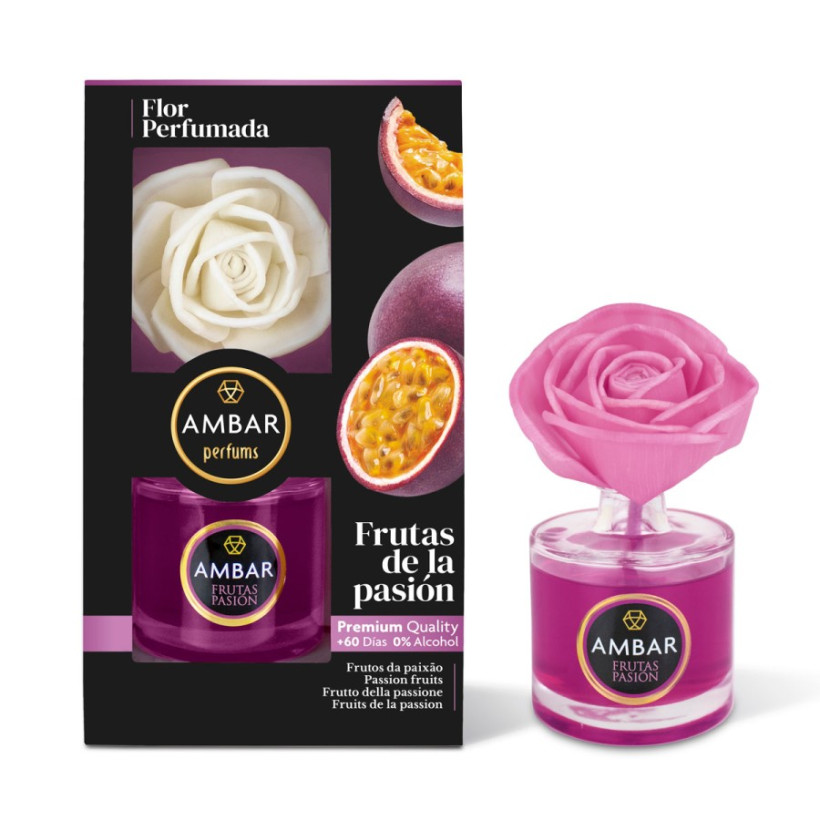 FLEUR D'AMBIANCE PARFUMÉE ARÔME FRUITS DE LA PASSION 75ML. 