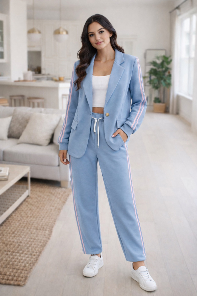 Komplet marynarka, spodnie niebiski 