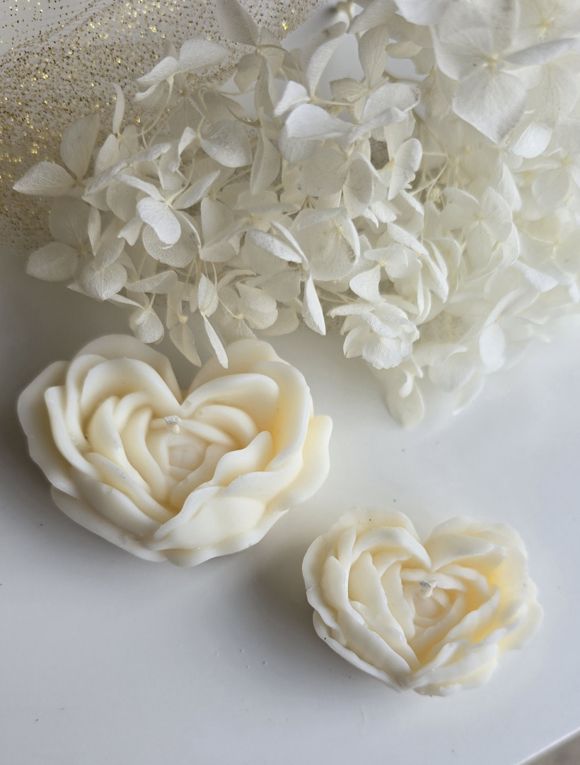 Podziękowanie serce większe komunia wesele Świeca sojowa