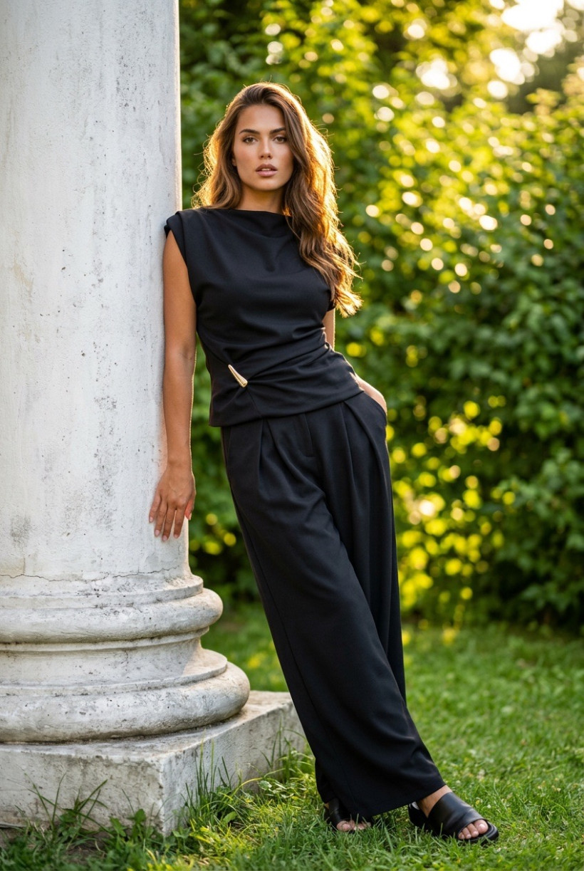 Elegancki zestaw czarny