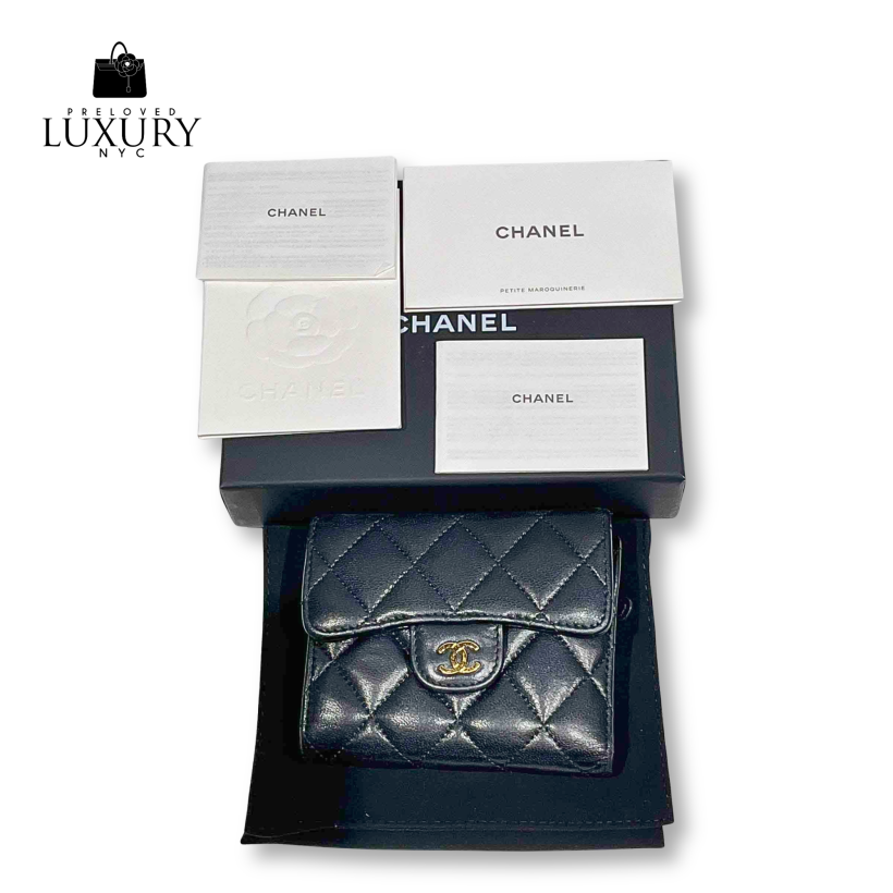CHANEL Matelassé Tri-fold Wallet