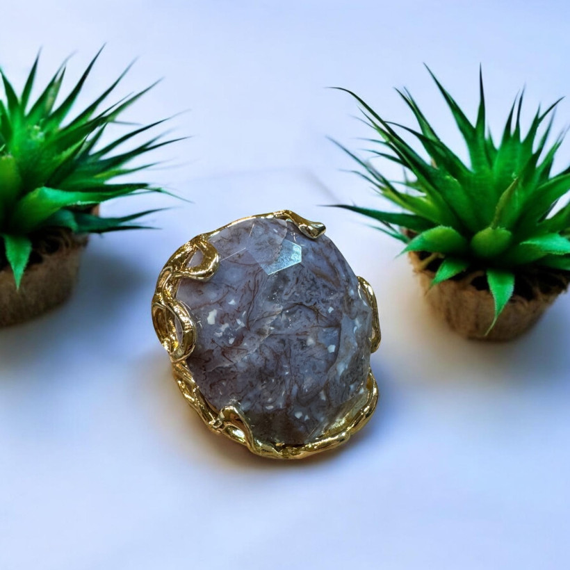 Bague agate indienne 