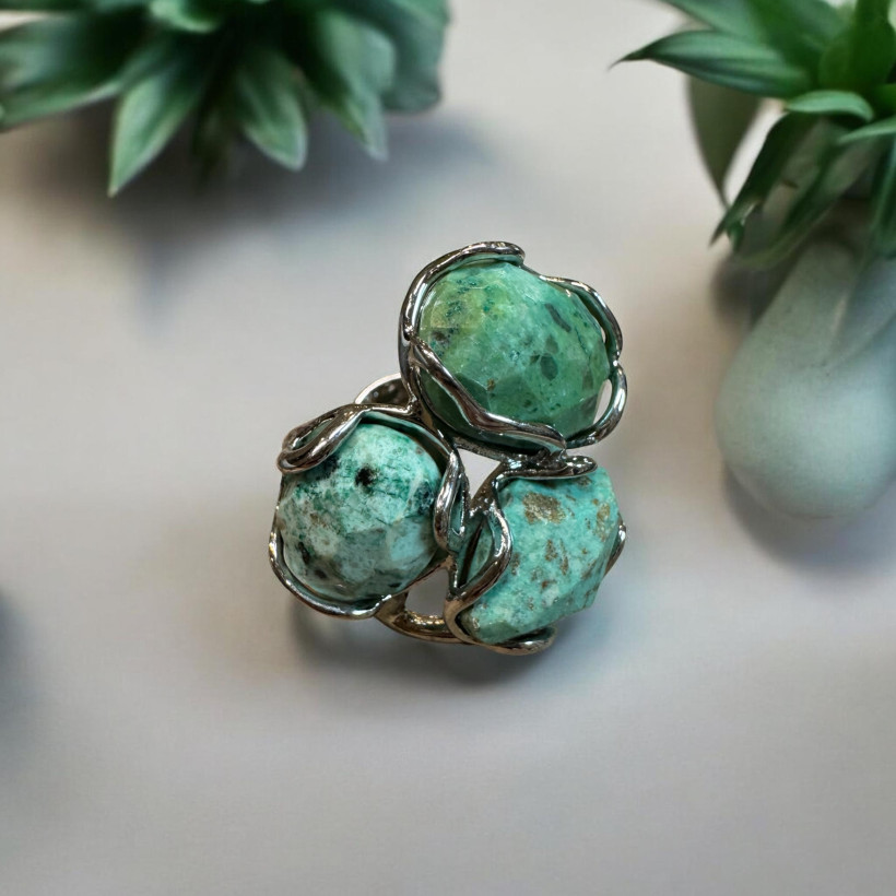 Bague turquoise africaine Ar