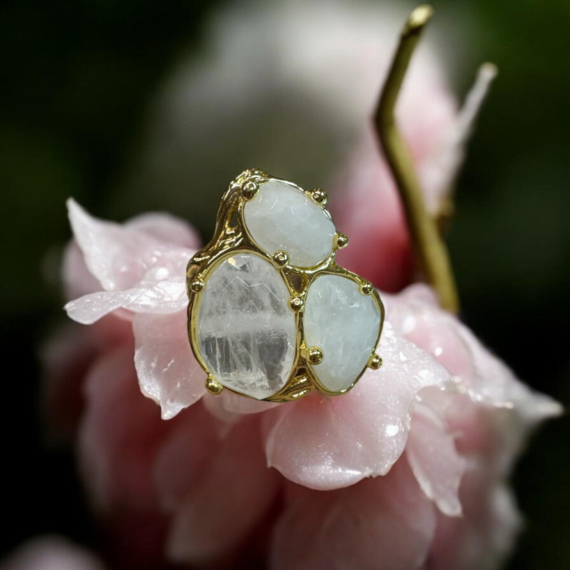 Bague cristal de roche