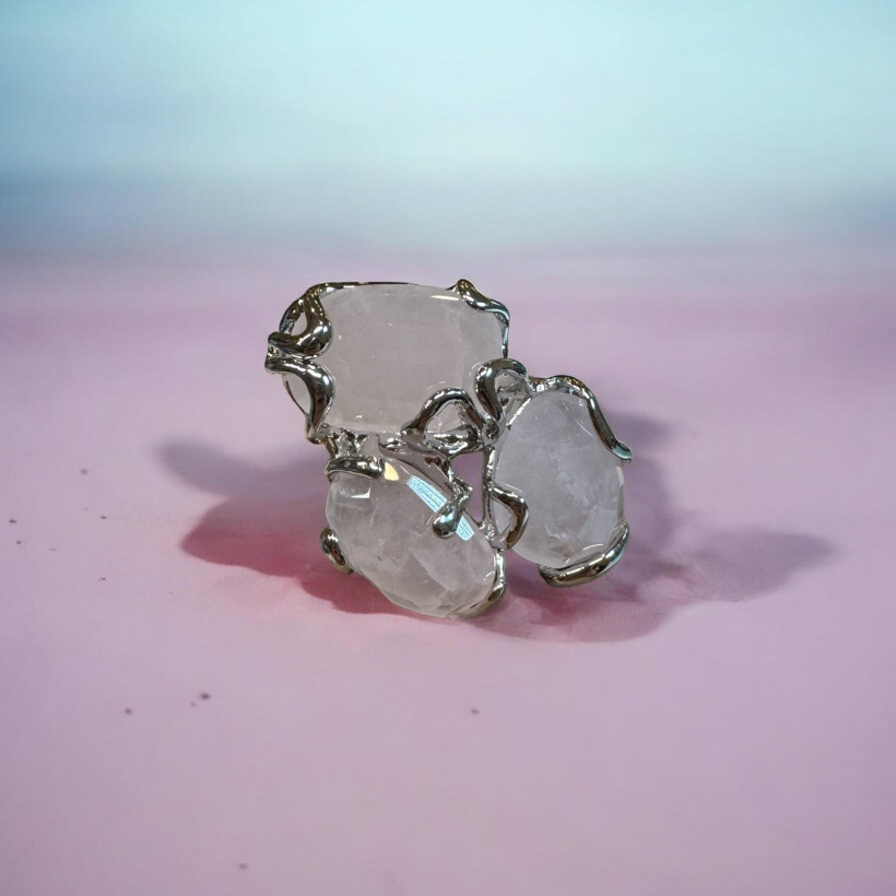 Bague quartz rose AR