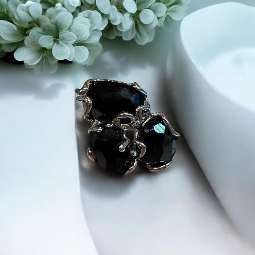 Bague tourmaline noir