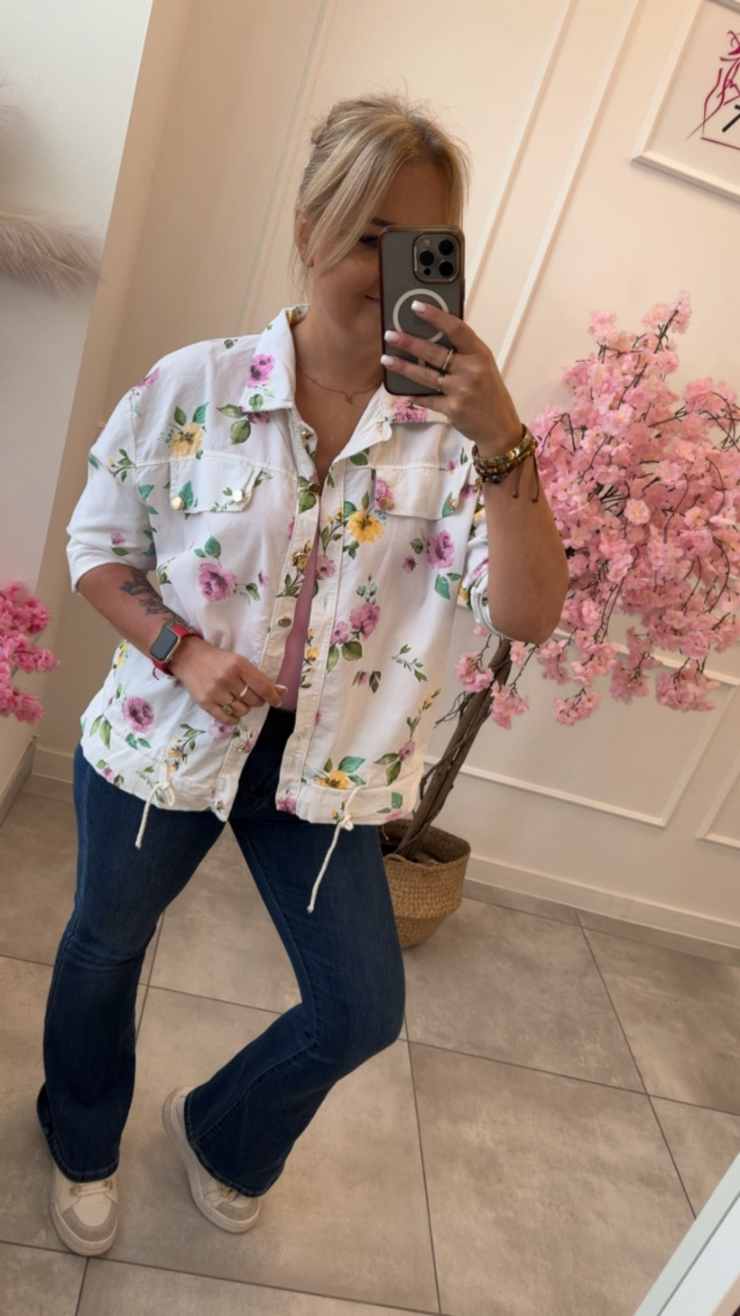 Koszula bawełna kwiaty 14556