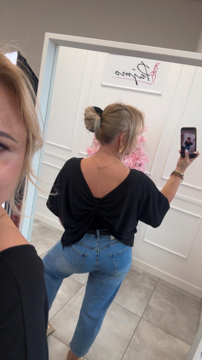 Bluzka wiskoza prążek 2w1 14561