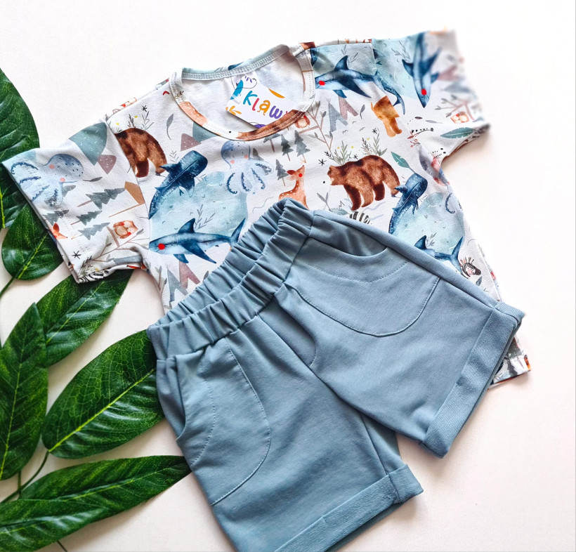 Szorty Minerał Klawo – stonowany styl dla malucha