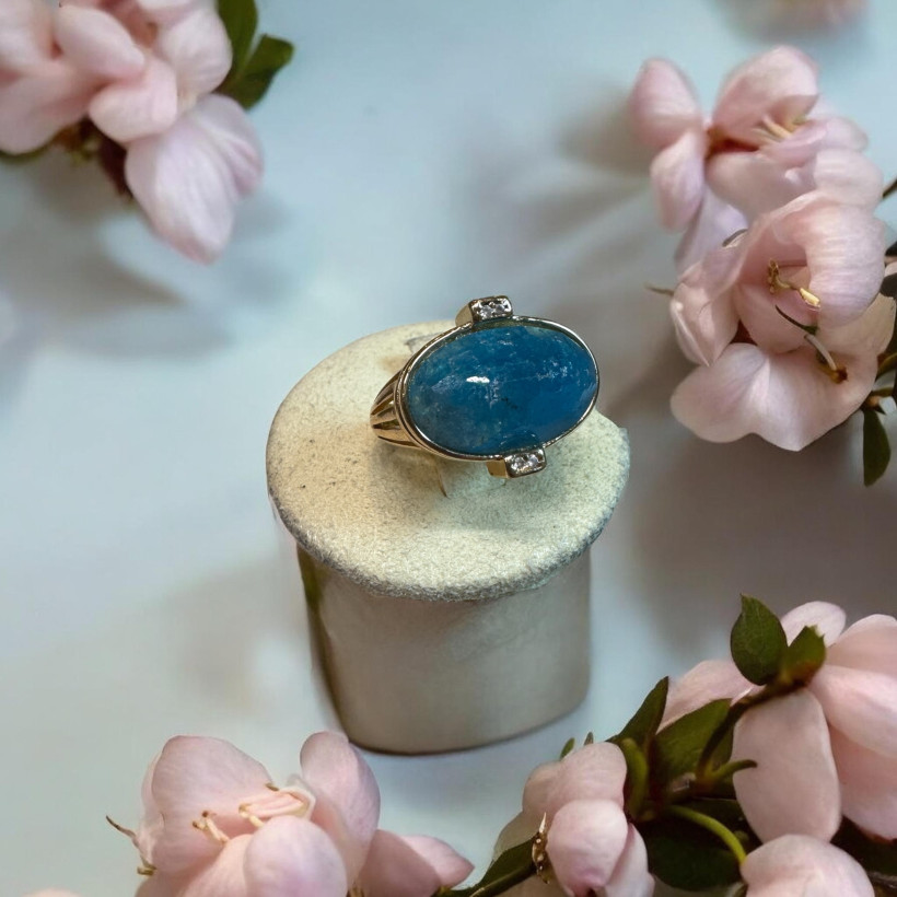 Bague ajustable apatite