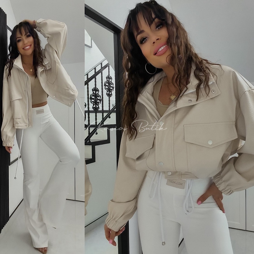 Kurtka Bomberka LUX Me Gusta Jasny Beż