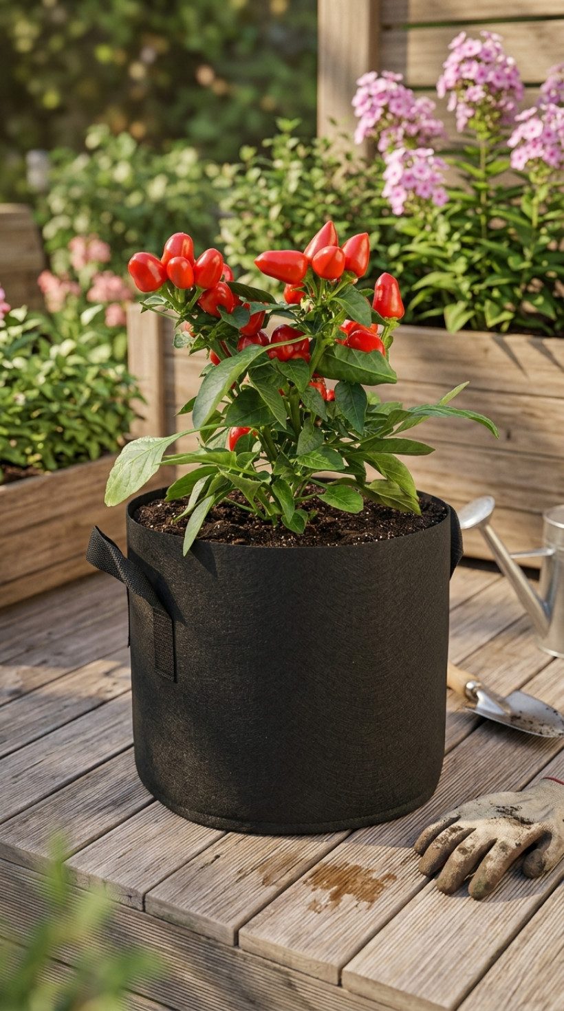 Worek torba doniczka z włókniny do sadzenia uprawy warzyw i  kwiatów 19l