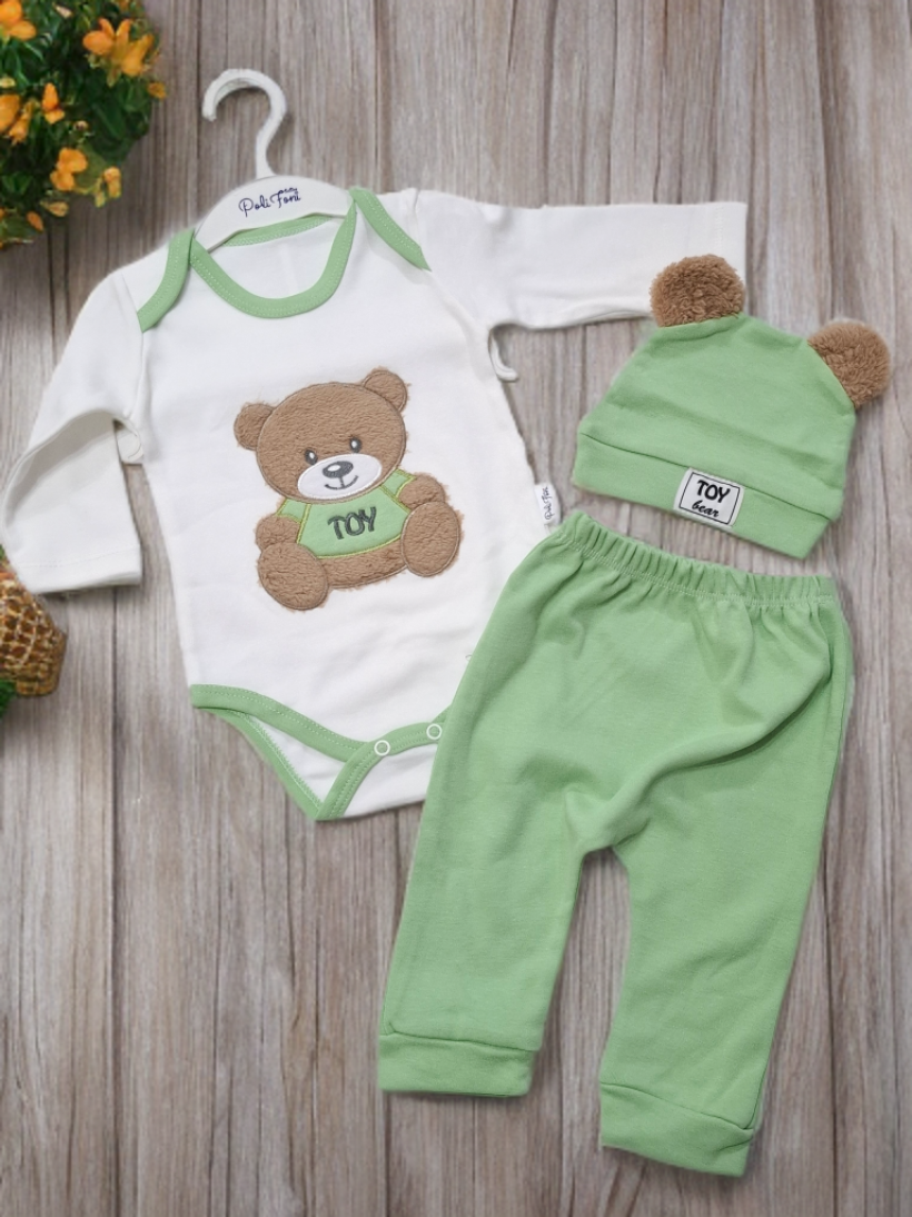 Komplet Miś 3-częściowy 68-74cm