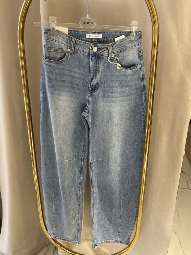 JE SPODNIE JEANS JASNE BALLOON 