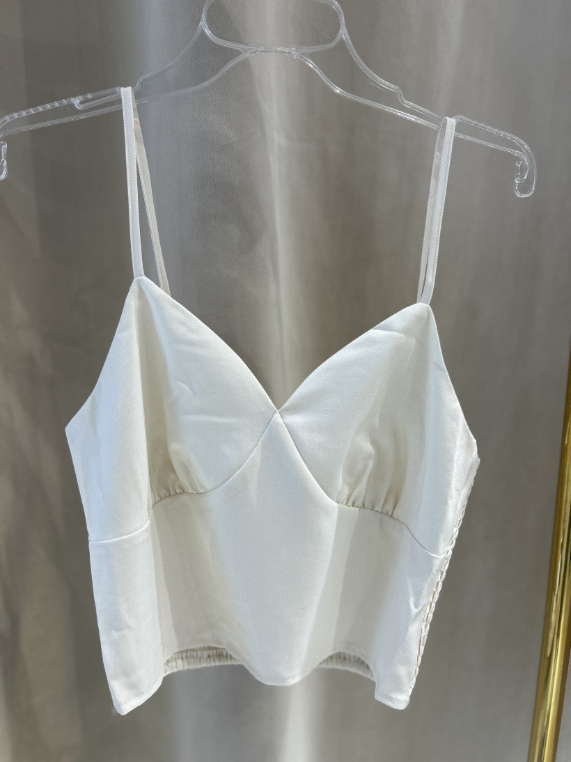 LM TOP NA RAMIĄCZKACH GUMKA ŚMIETANKA