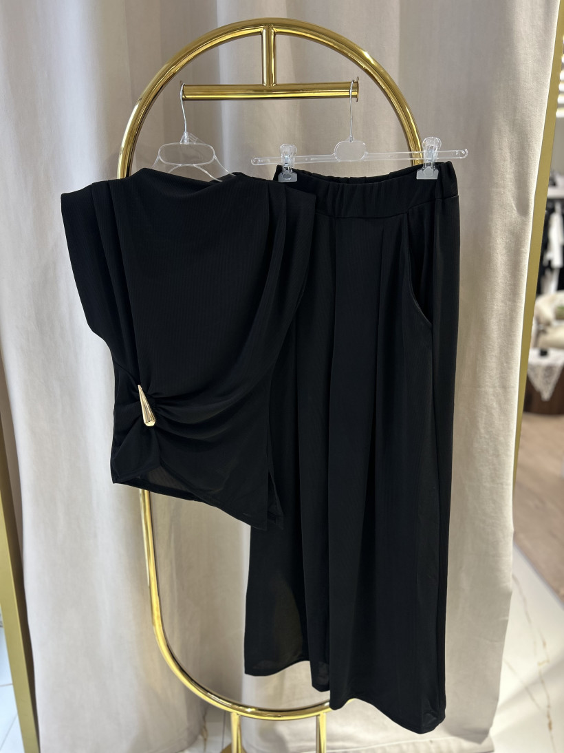 ALLY KOMPLET MIA ZŁOTY DODATEK CZARNY