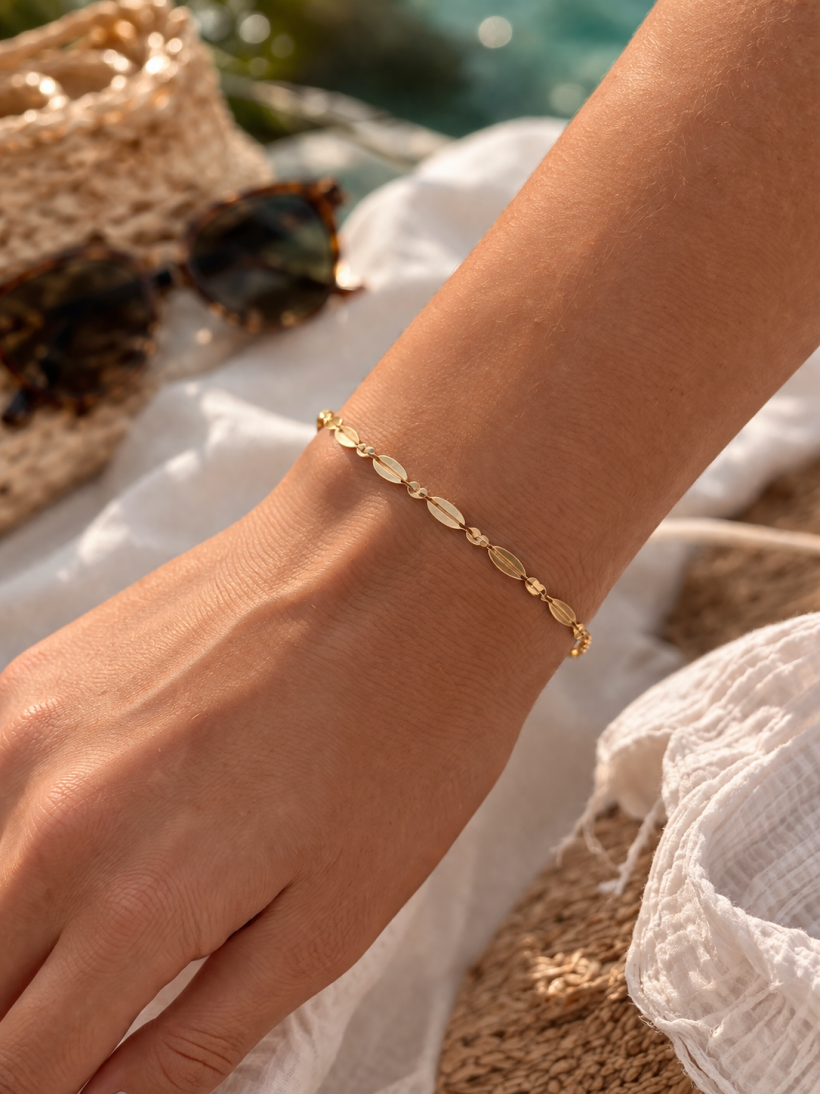 Bransoletka P873 złote blaszki