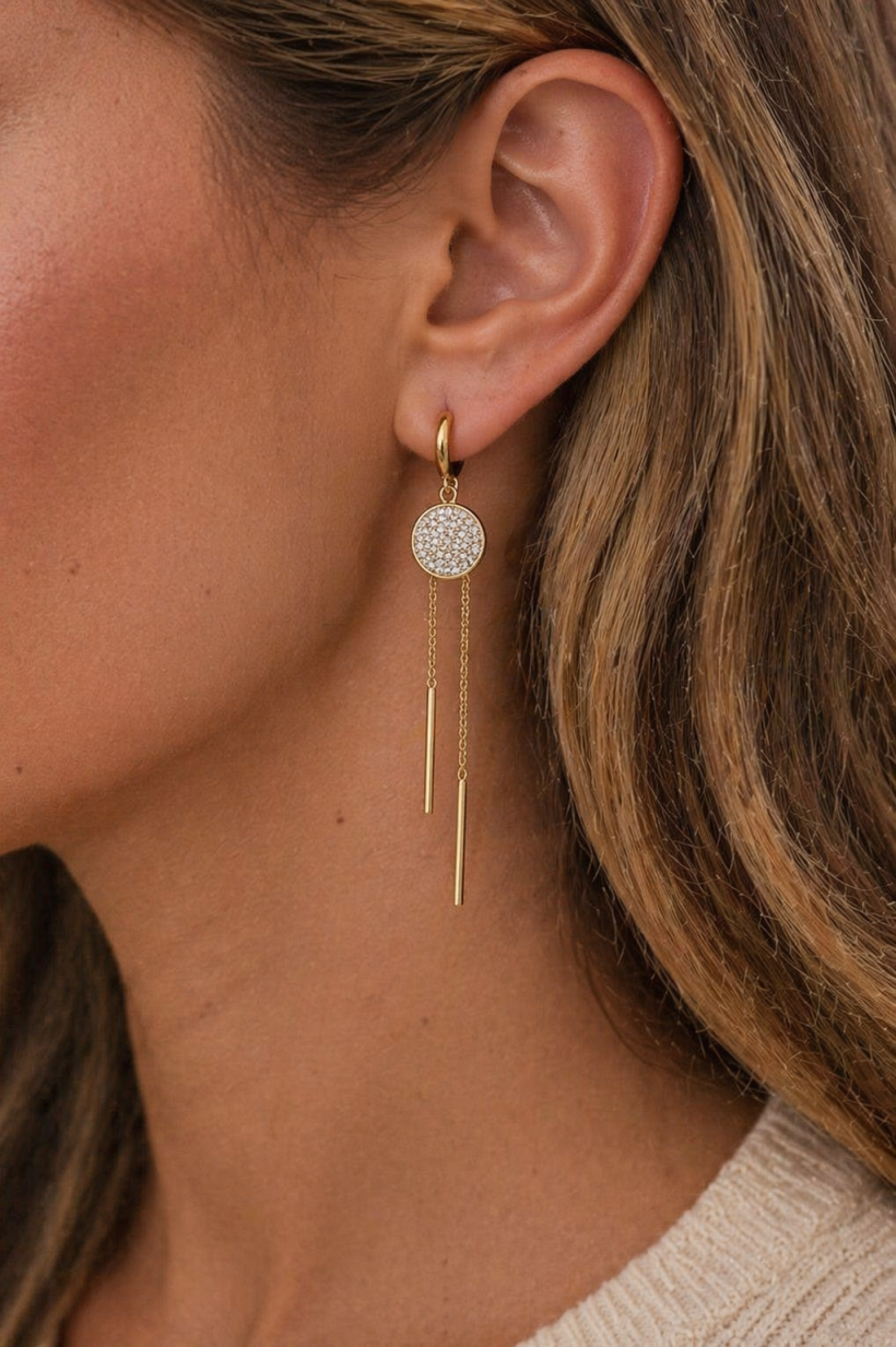 Kolczyki P703 duże koła cyrkonie 