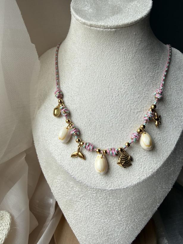 I* Naszyjnik sznurek SYRENKA