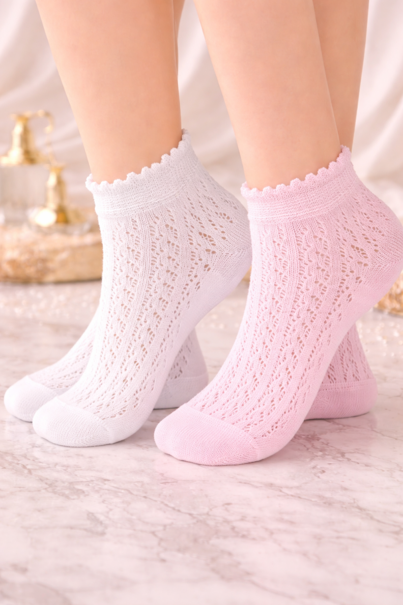 Skarpetki ażur kolor