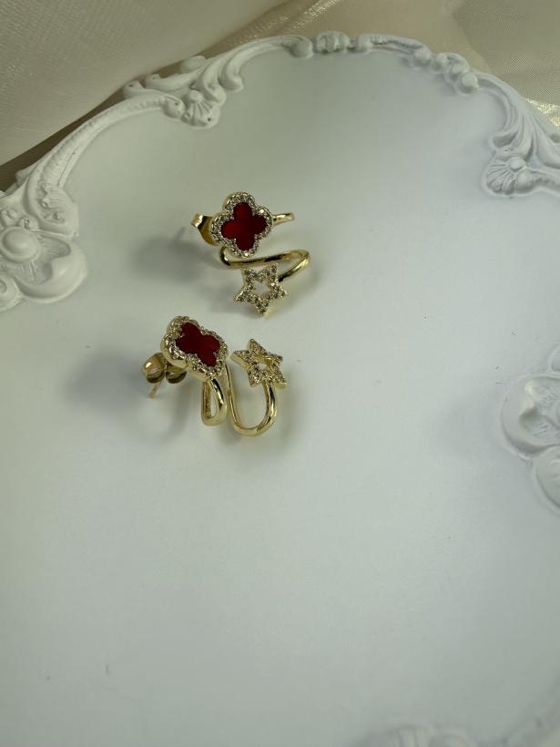 I* Kolczyki RED STAR