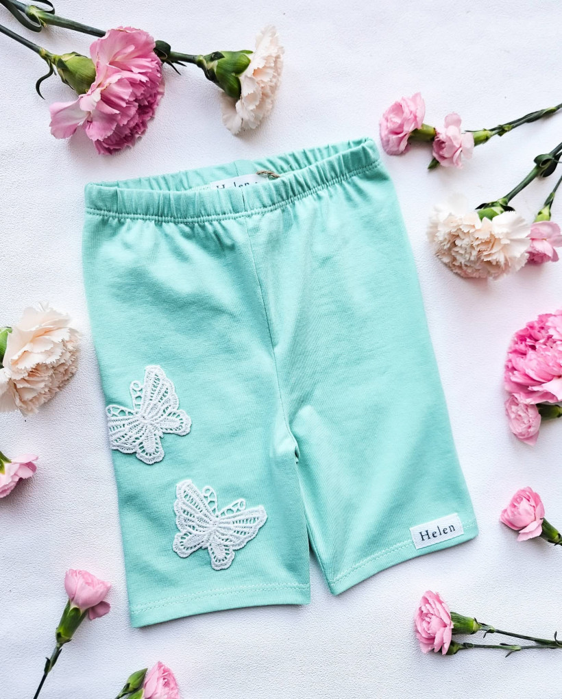 KOLARKI SELEDYNOWY Z HAFTOWANYMI MOTYLKAMI HELEN