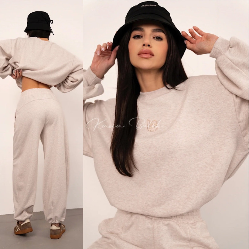 Komplet Bawełniany Bronx Beż Melanż