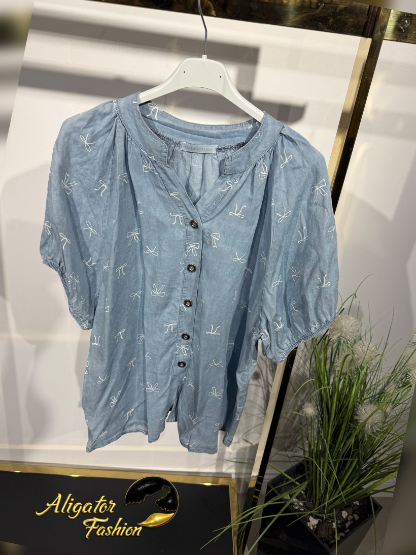 Bluzka cienki jeans kokardki 