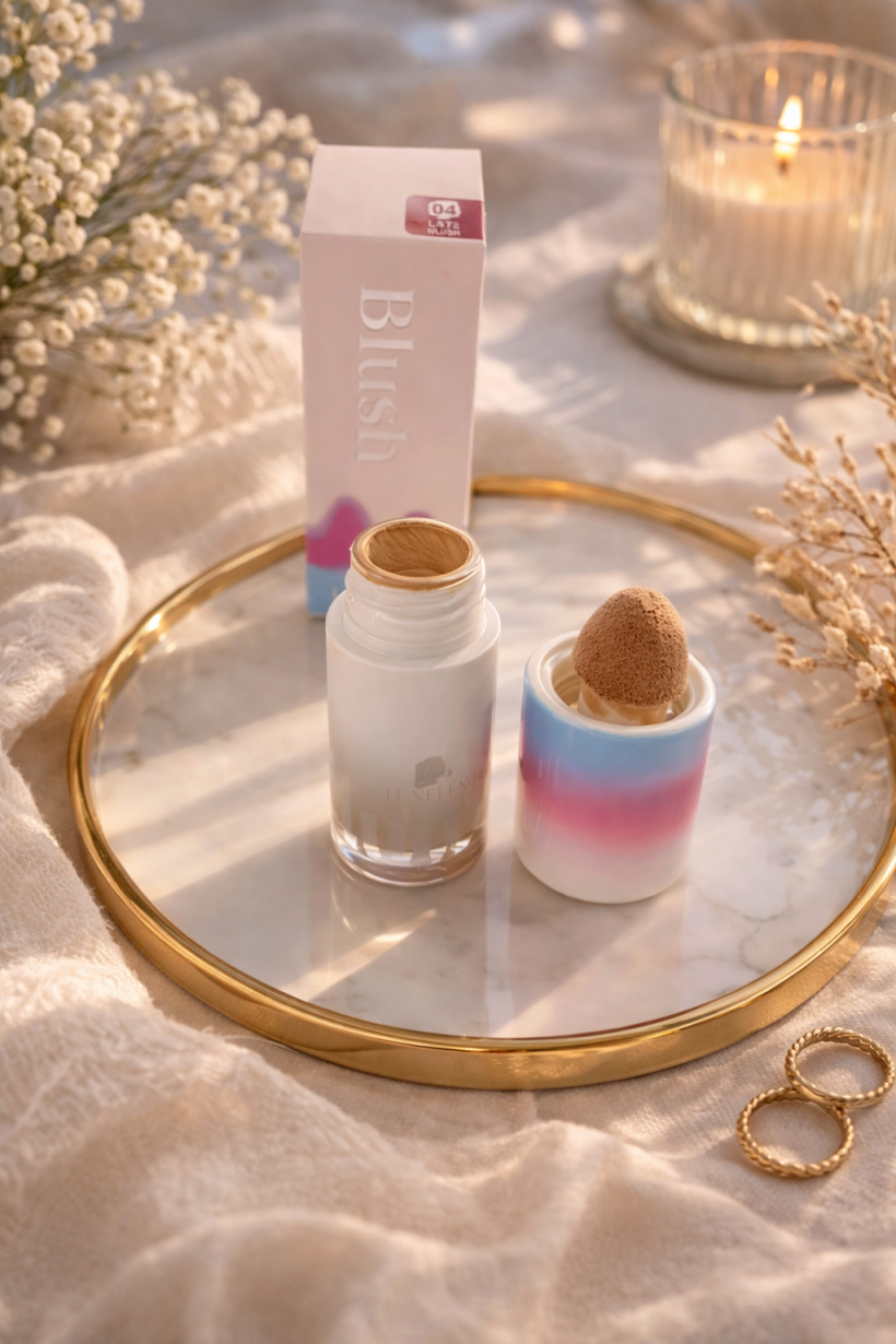 Bronzer płynny do policzków LU072 w gąbeczce