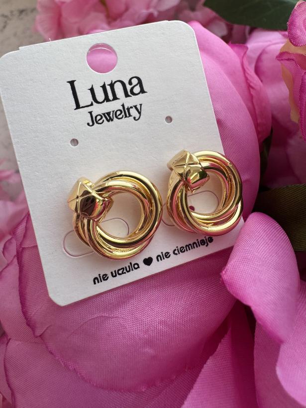 Kolczyki plecione koła 14132 G