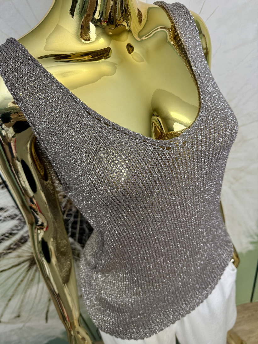 Naramka - Top dziany z lureksem Minouu