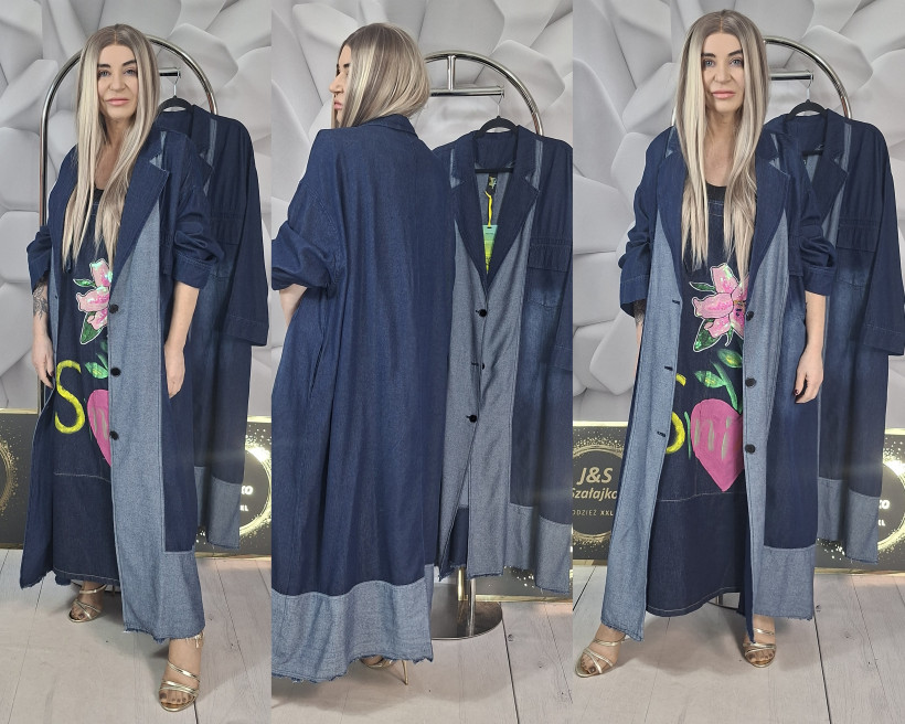 PŁASZCZ JEANSOWY 11037 SWB FLY