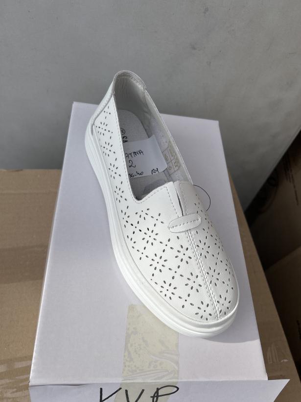 SABATINA 2- PÓŁBUT AŻUROWY BIAŁY DX25046LSKÓRA NATURALNA 