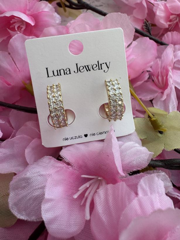 Kolczyki koła cyrkonie 14098 S