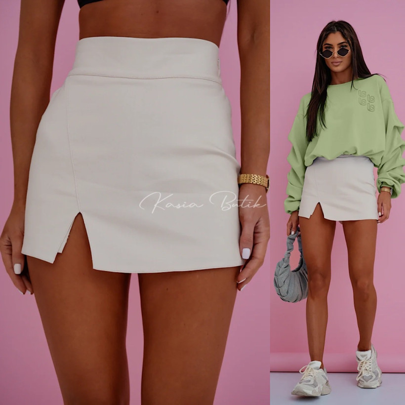 Spódnico-Szorty Bawełniane Mabel Jasnobeżowe