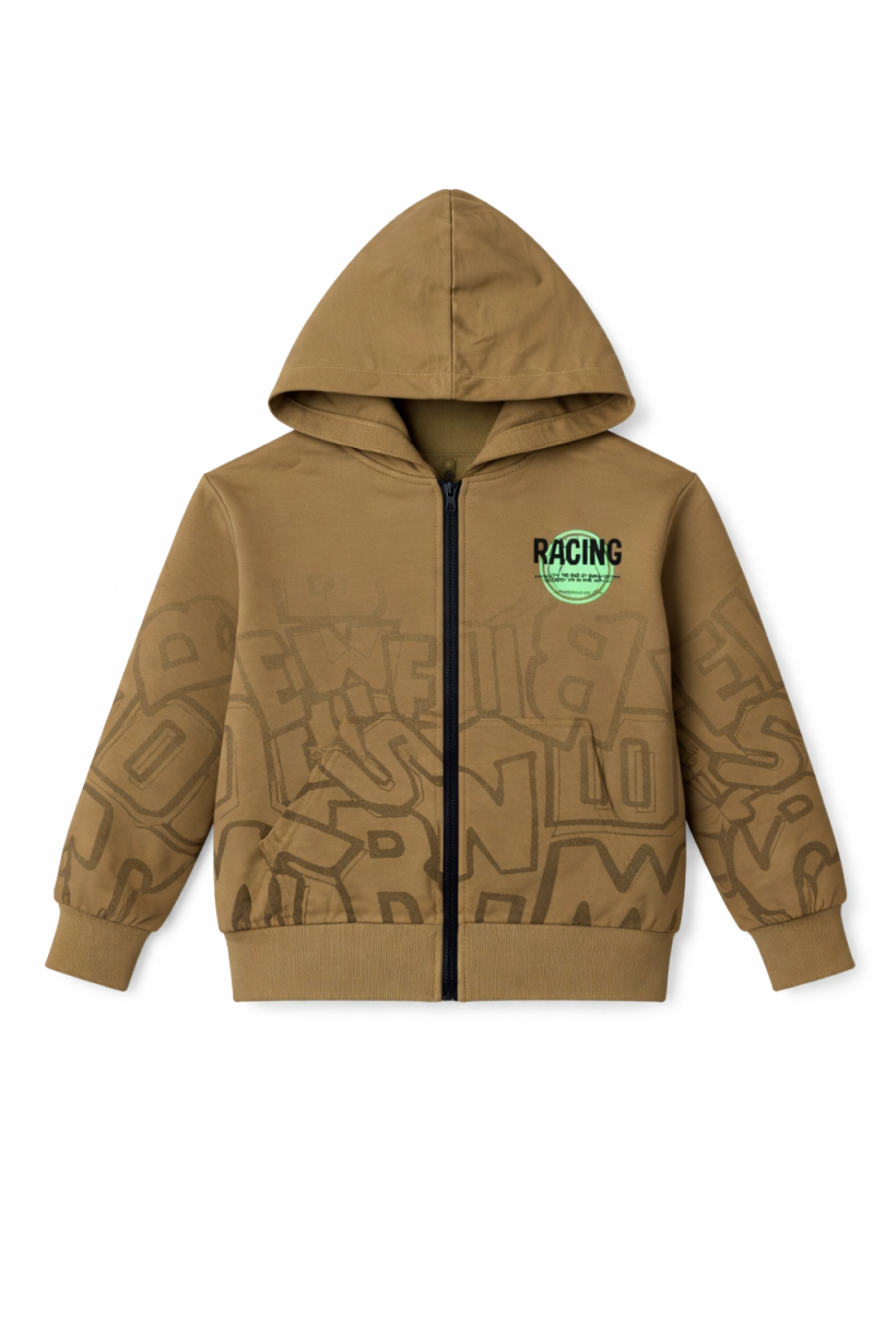 Bluza na zamek RACING  BB-526- KHAKI