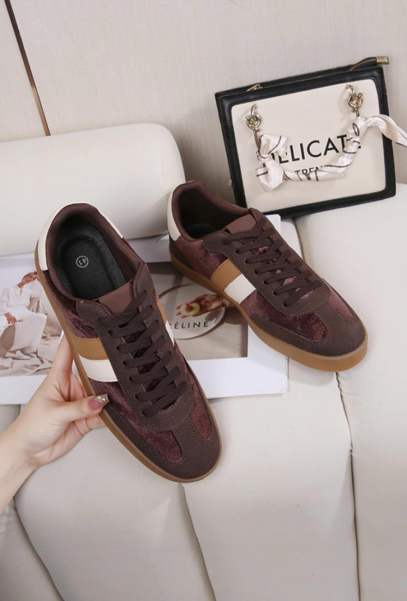 XL SAMBA snackers cink me dm-655 Brown nadwymiary damskie samba bordowo-czekoladowa