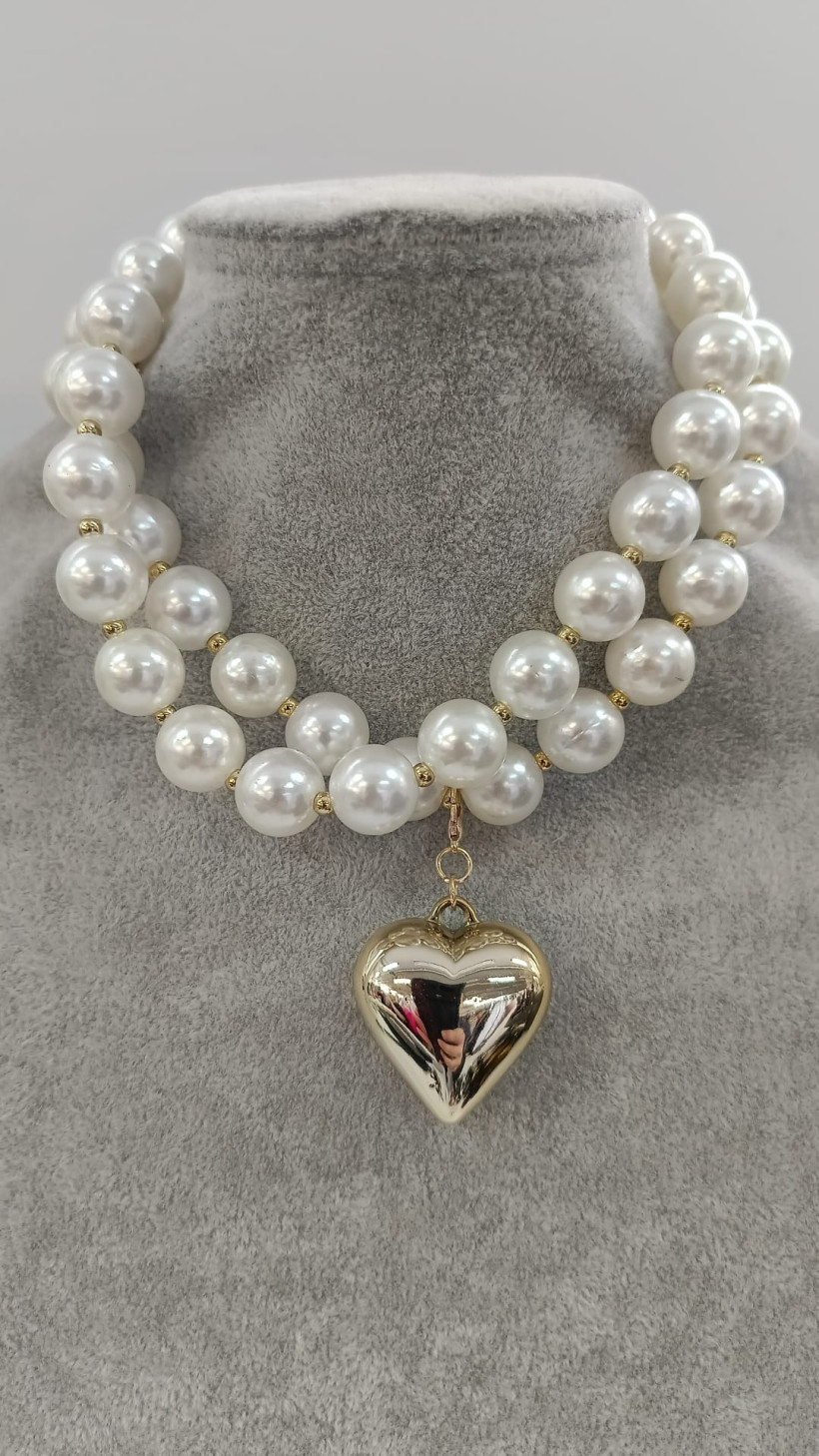 Naszyjnik duo z pereł krótki